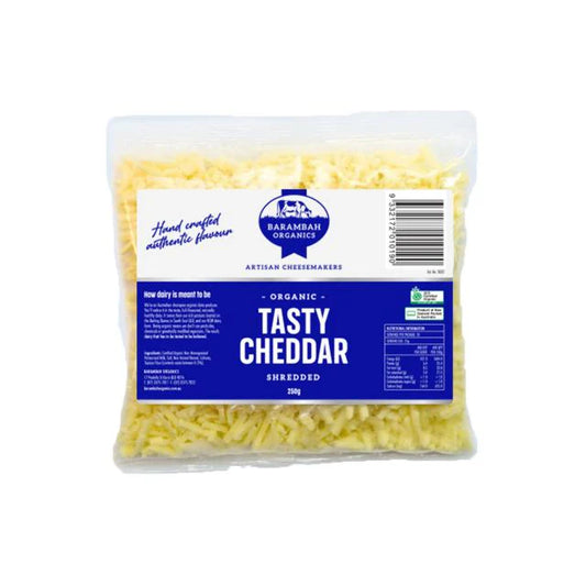 Barambah Organics Shredded Tasty Cheddar 250g