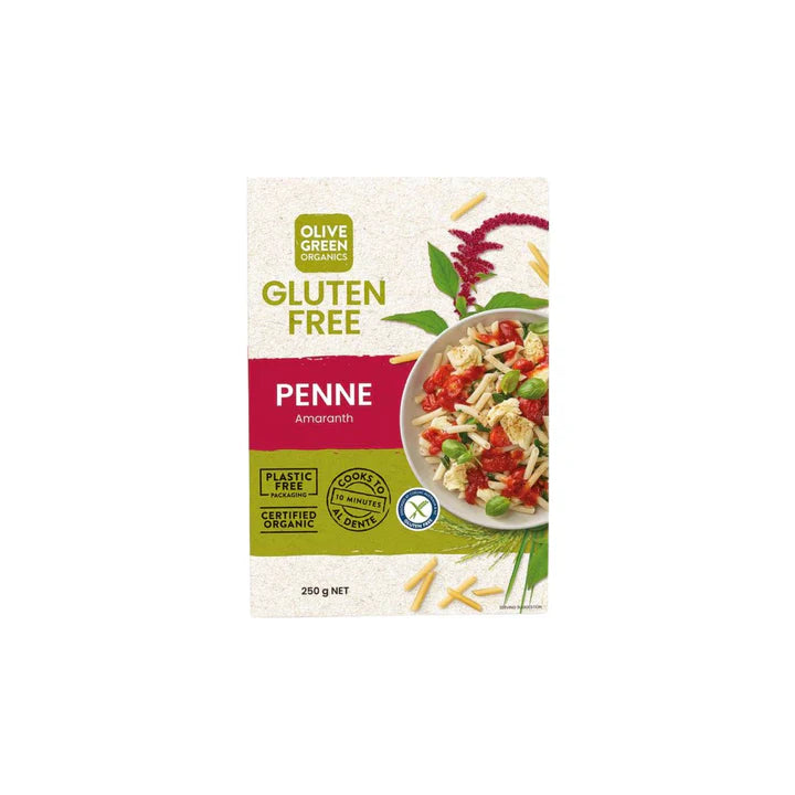 Olive Green Organics Gluten Free Amaranth Rice Penne 250g