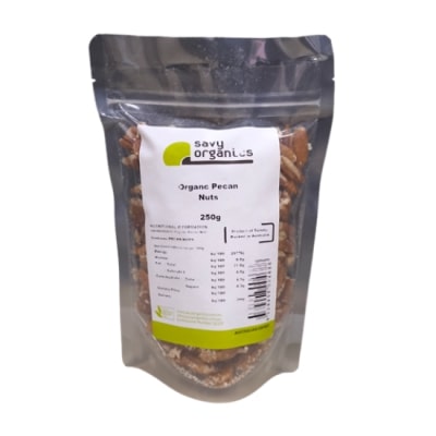 Savy Organics Organic Pecan Nut Kernels 250g