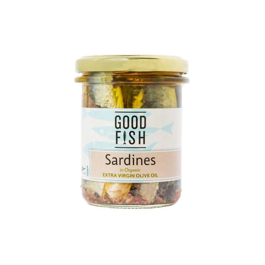 Good Fish Sardines In Organic Extra Virgin Olive Oil 195g