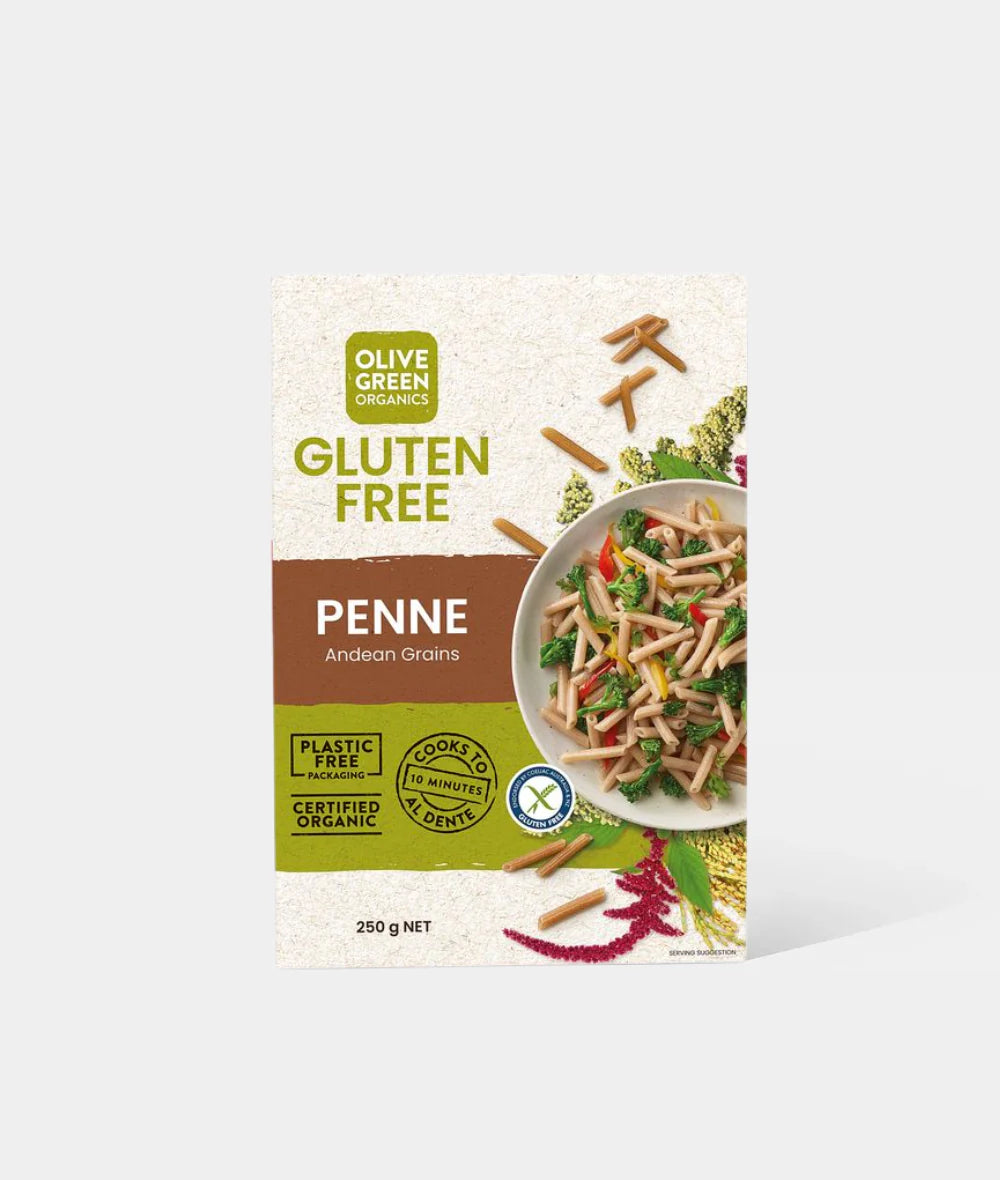 Olive Green Organics Gluten Free 3 Grain Penne 250g