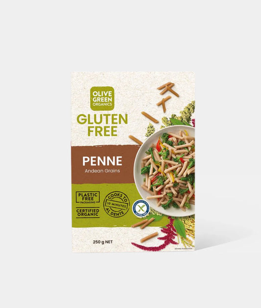 Olive Green Organics Gluten Free 3 Grain Penne 250g