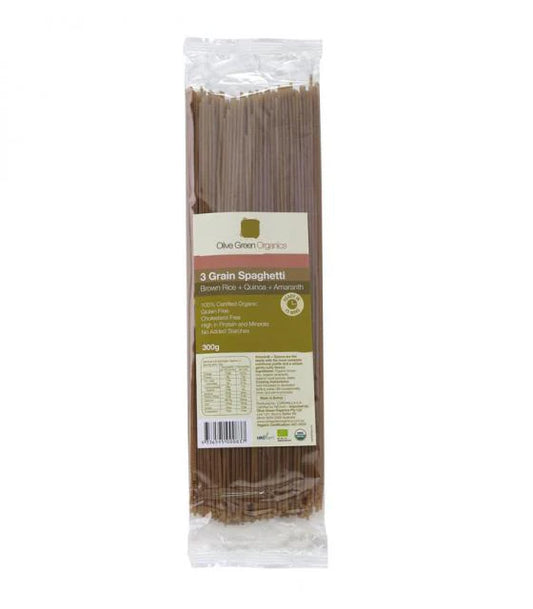 Olive Green Organics 3 Grain Spaghetti 300g