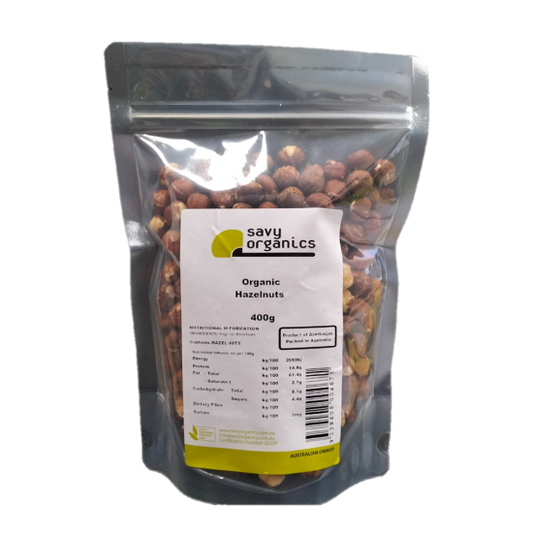Savy Organics Organic Hazelnuts 400g