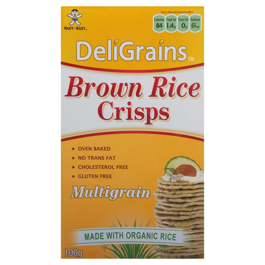 DeliGrains Brown Rice Crisps 100g