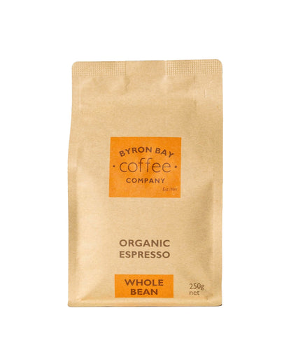 Byron Bay Coffee Co Organic Espresso Whole Bean 250g