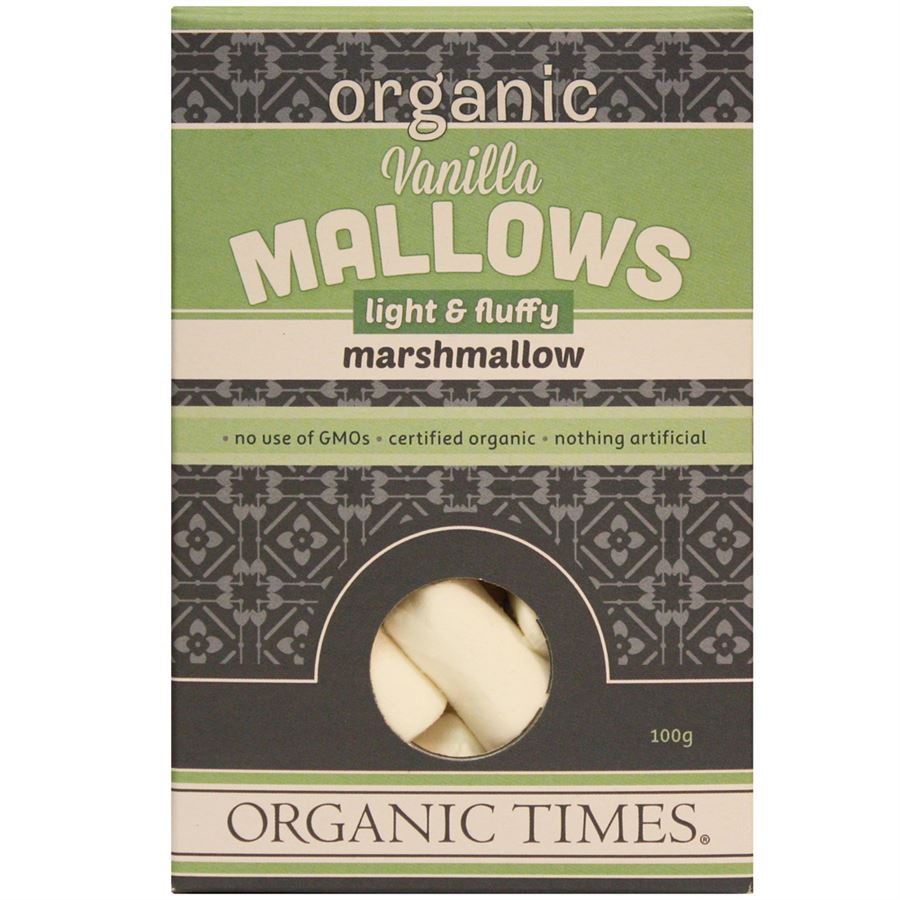 Organic Times Vanilla Marshmellows 100g