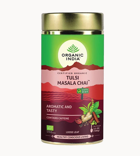 Organic India Tulsi Masala Chai Loose Leaf 100g