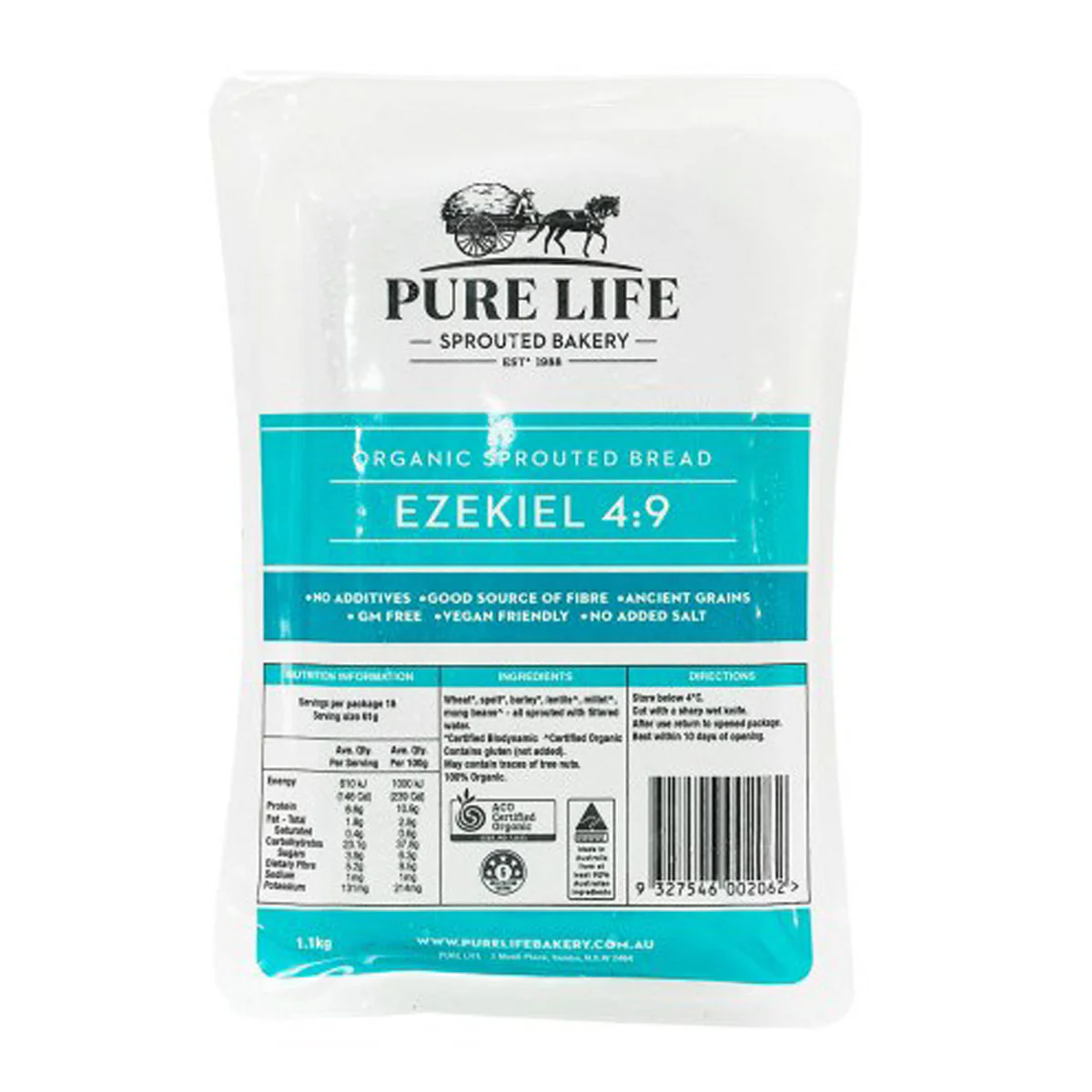 Pure Life Biodynamic Ezekiel Sprouted Bread 1.1kg