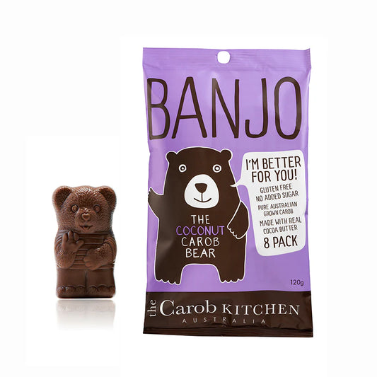 The Carob Kitchen Banjo Coconut Carob Bear 8 Pack