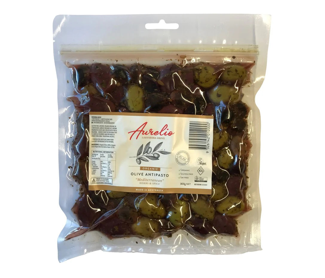 Aurelio Organic Mediterranean Olives 300g