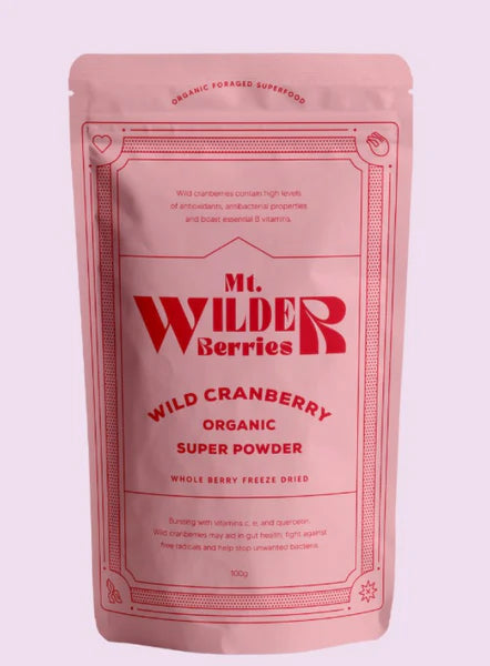 Mt. Wilder Wild Cranberry Organic Superpowder 100g