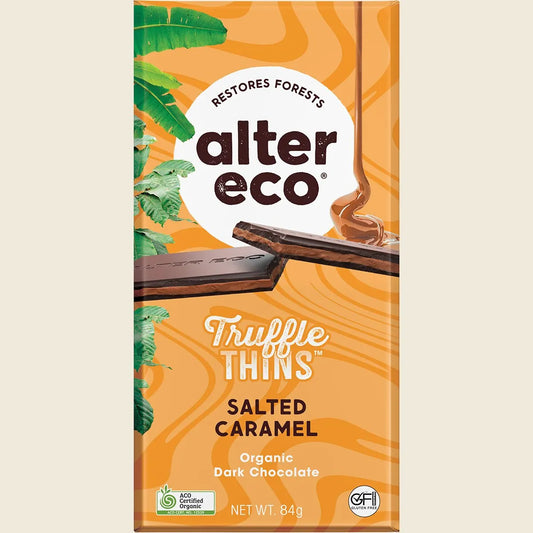 Alter Eco Organic Salted Caramel Dark Truffle Thins 84g