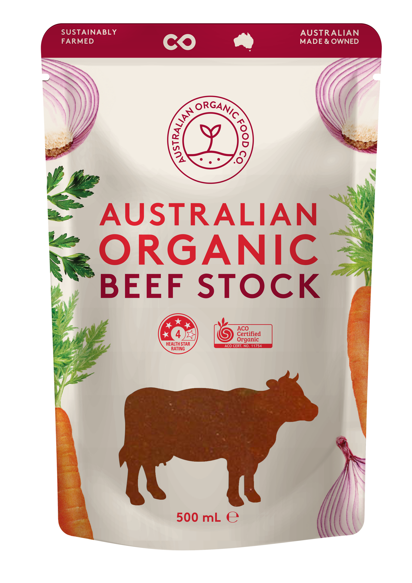 Australian Organic Food Co Organic Beef Stock 500ml