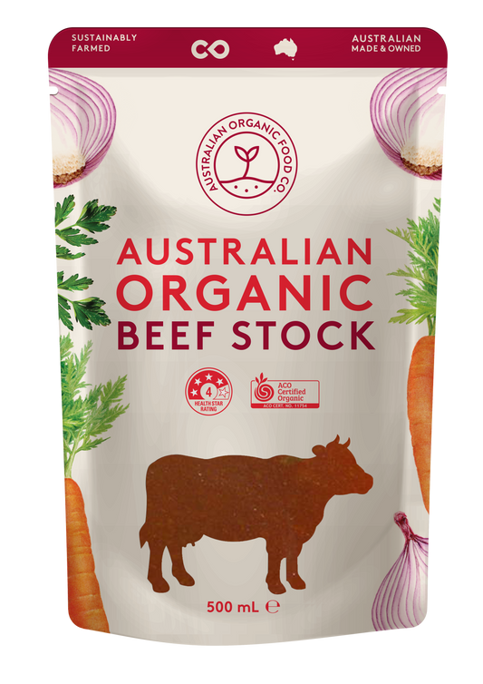 Australian Organic Food Co Organic Beef Stock 500ml