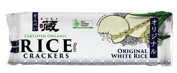 Kura Organic White Rice Crackers 100g