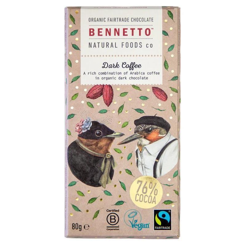 Bennetto Dark Coffee Chocolate 80g