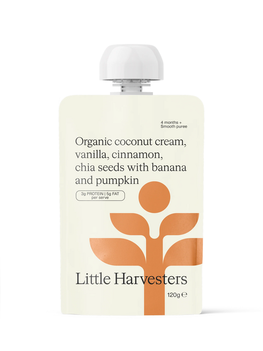 Little Harvesters Puree Pouch Coconut Chia & Cinnamon 120g