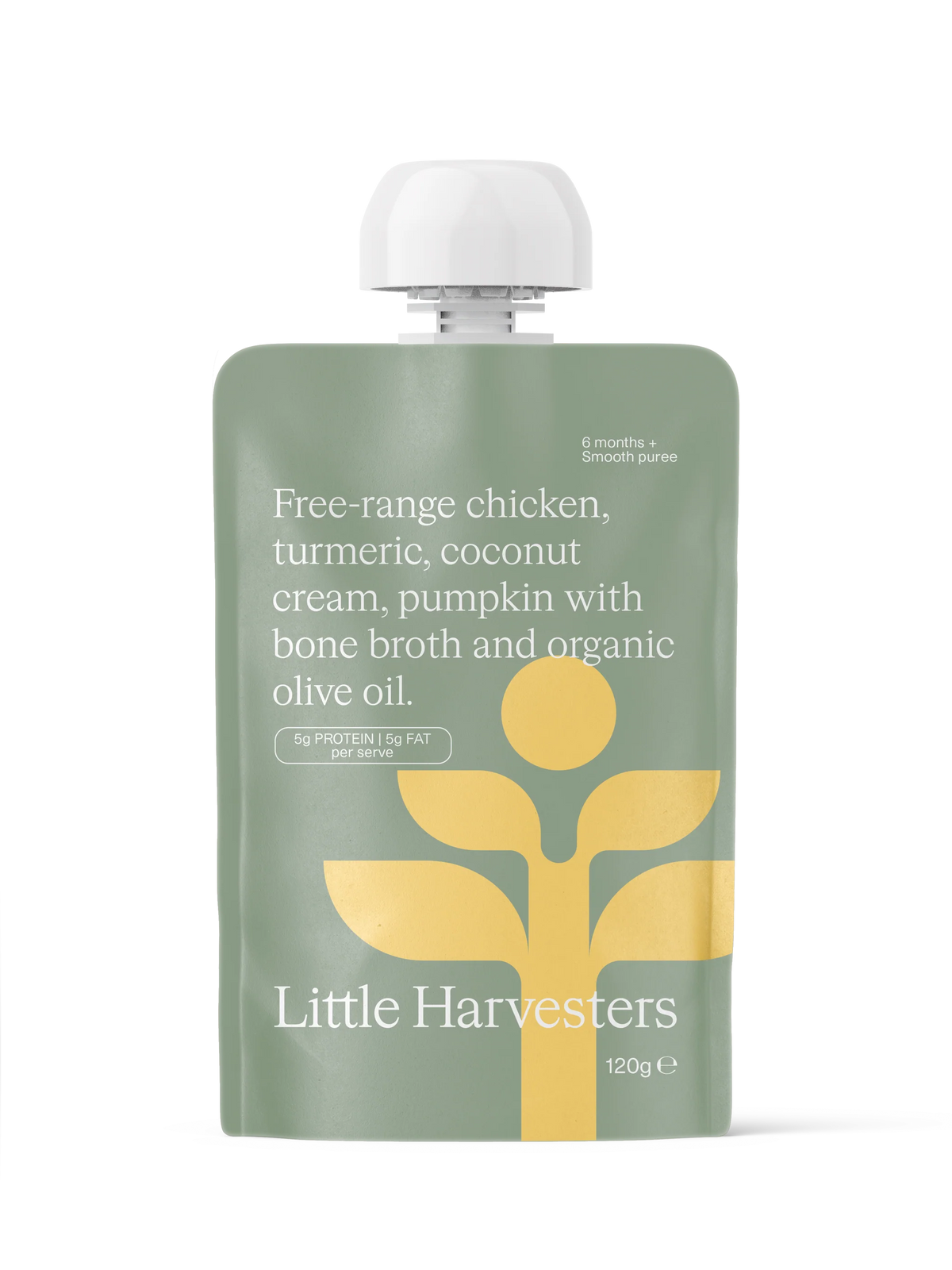 Little Harvesters Puree Pouch Turmeric Chicken 120g