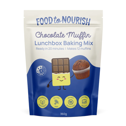 Food to Nourish Lunchbox Baking Mix Chocolate Muffin 360g