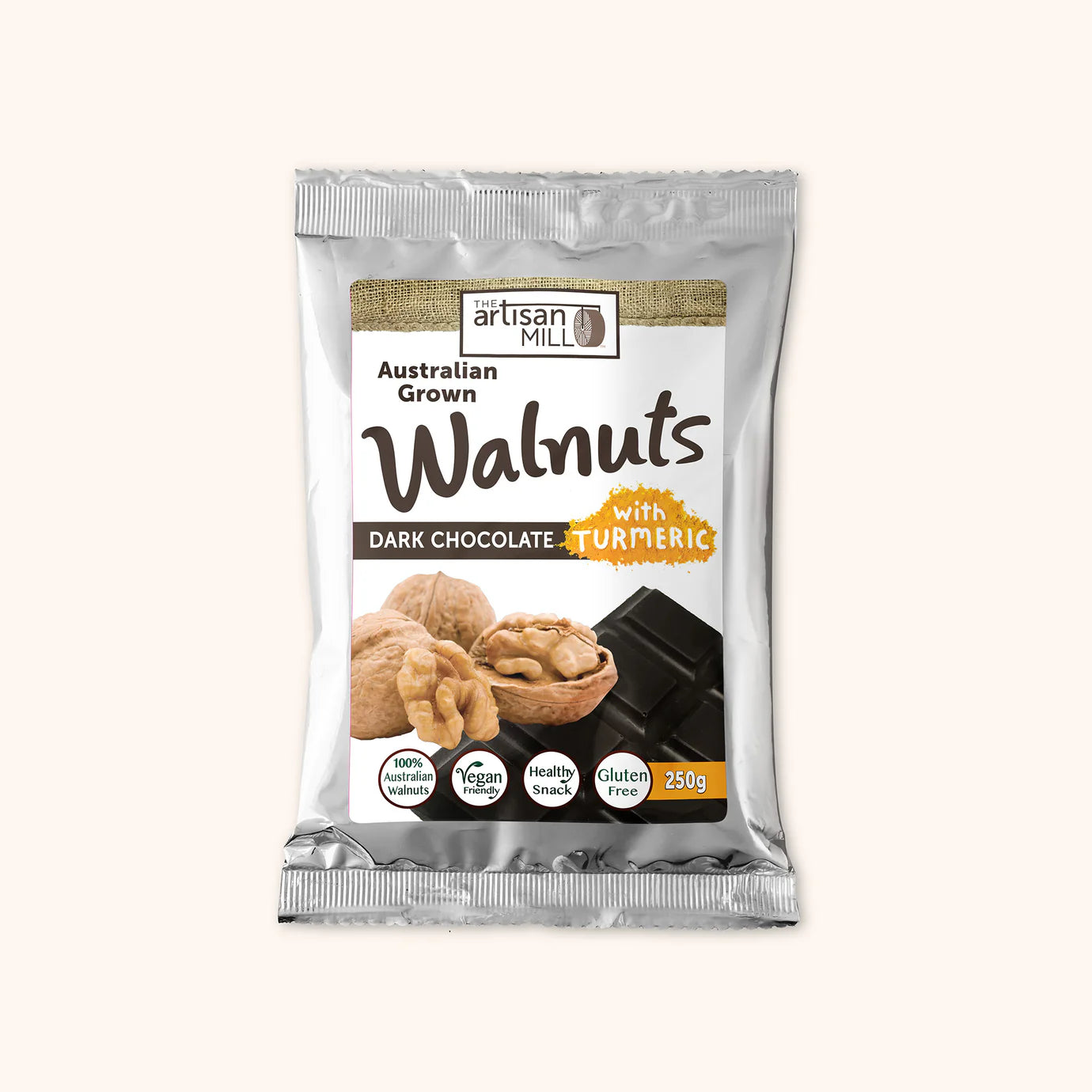 The Artisan Mill Walnuts Dark Chocolate Turmeric 100g