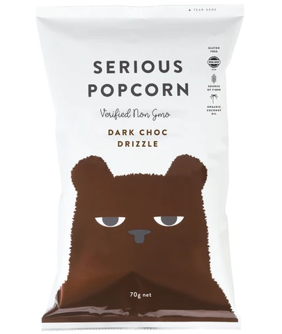 Serious Food Co. Popcorn Dark Choc Drizzle 70g