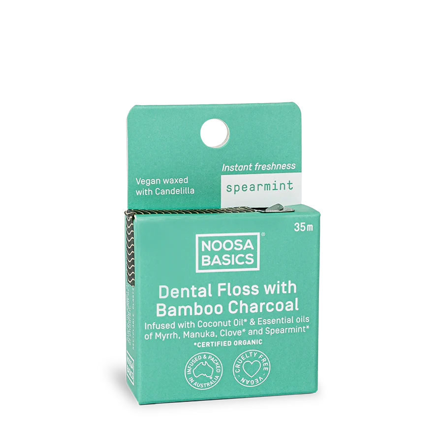 Noosa Basics Dental Floss Charcoal Spearmint 35m