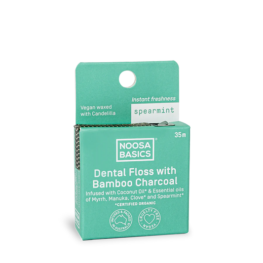 Noosa Basics Dental Floss Charcoal Spearmint 35m