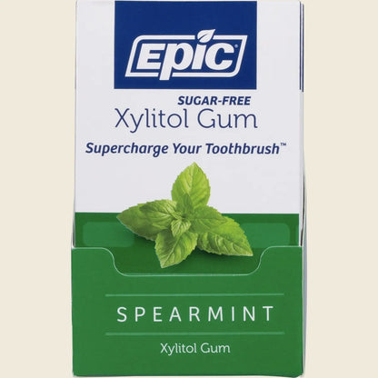 Epic Xylitol Chewing Gum Spearmint 12 Pcs