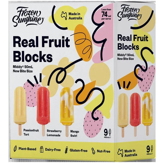Frozen Sunshine Real Fruit Blocks 9 Pack