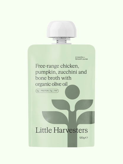 Little Harvesters Puree Pouch Free Range Chicken & Zucchini 120g