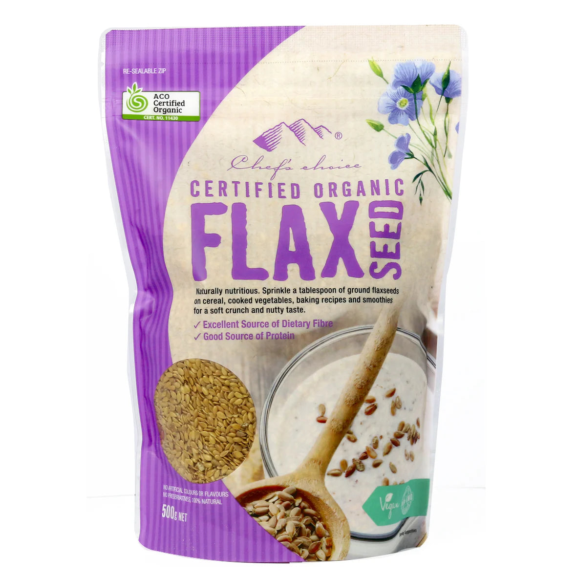 Chef's Choice Organic Flaxseed 500g