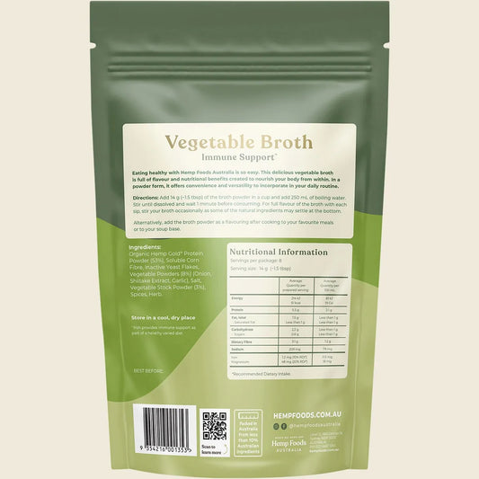Hemp Foods Australia Vegetable Broth Immunity Support 112g