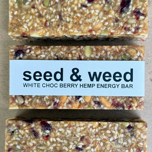 Seed & Weed Energy Bar White Choc Berry 80g