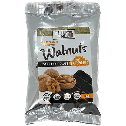 The Artisan Mill Walnuts Dark Chocolate Turmeric 100g