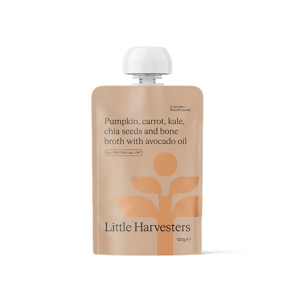 Little Harvesters Puree Pouch Pumpkin, Carrot & Kale 120g