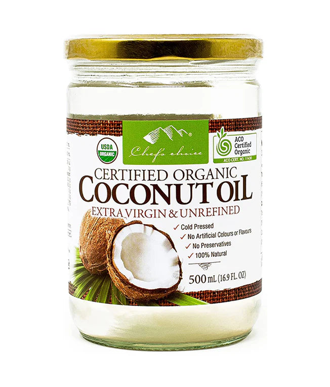 Chef's Choice Organic Unrefined Coconut Oil 500ml