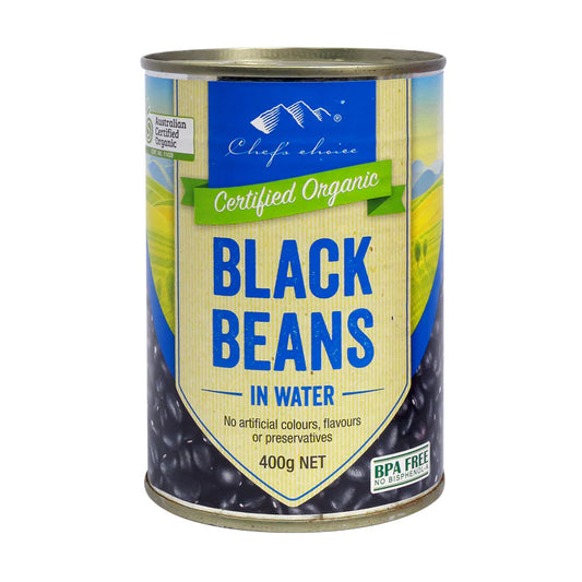 Chef's Choice Organic Black Beans in Water 400g