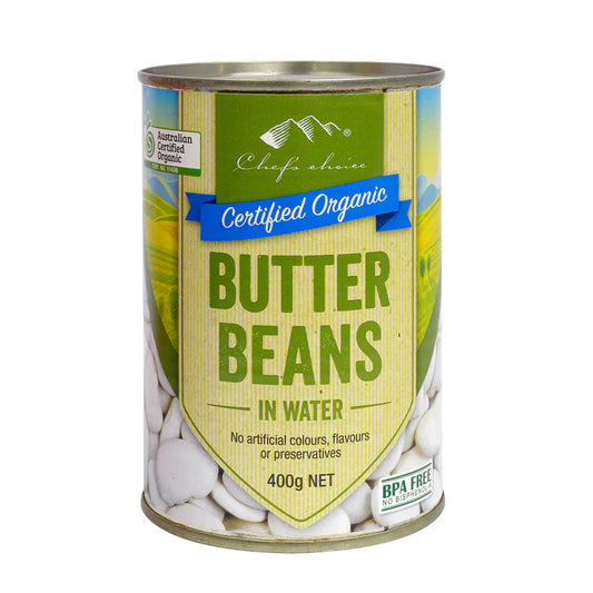 Chef's Choice Organic Butter Beans in Water 400g