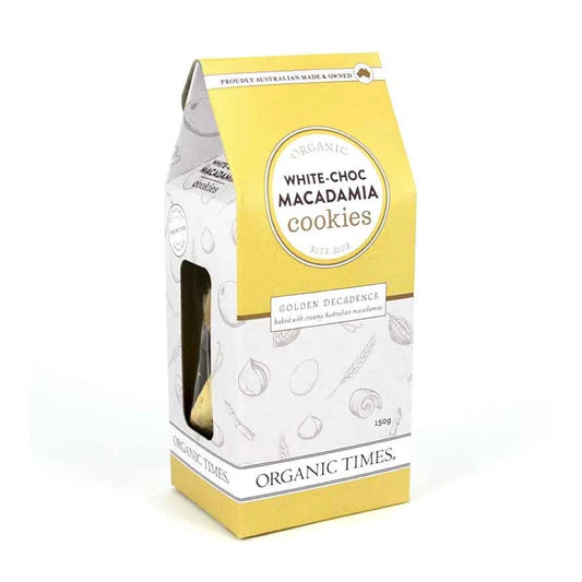 Organic Times Cookies White-Choc Macadamia 150g