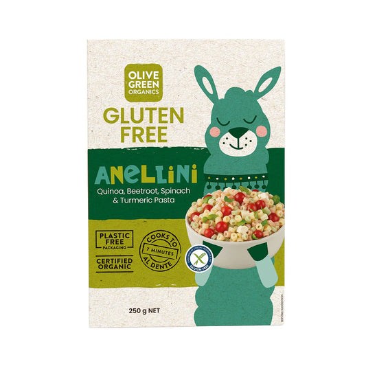 Olive Green Organics Organic Baby Anellini Pasta Beetroot & Spinach 250g