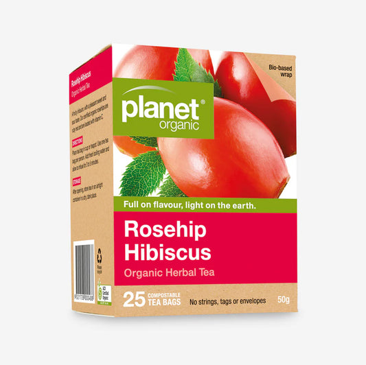 Planet Organic Rosehip Hibiscus Tea 25 Tea Bags