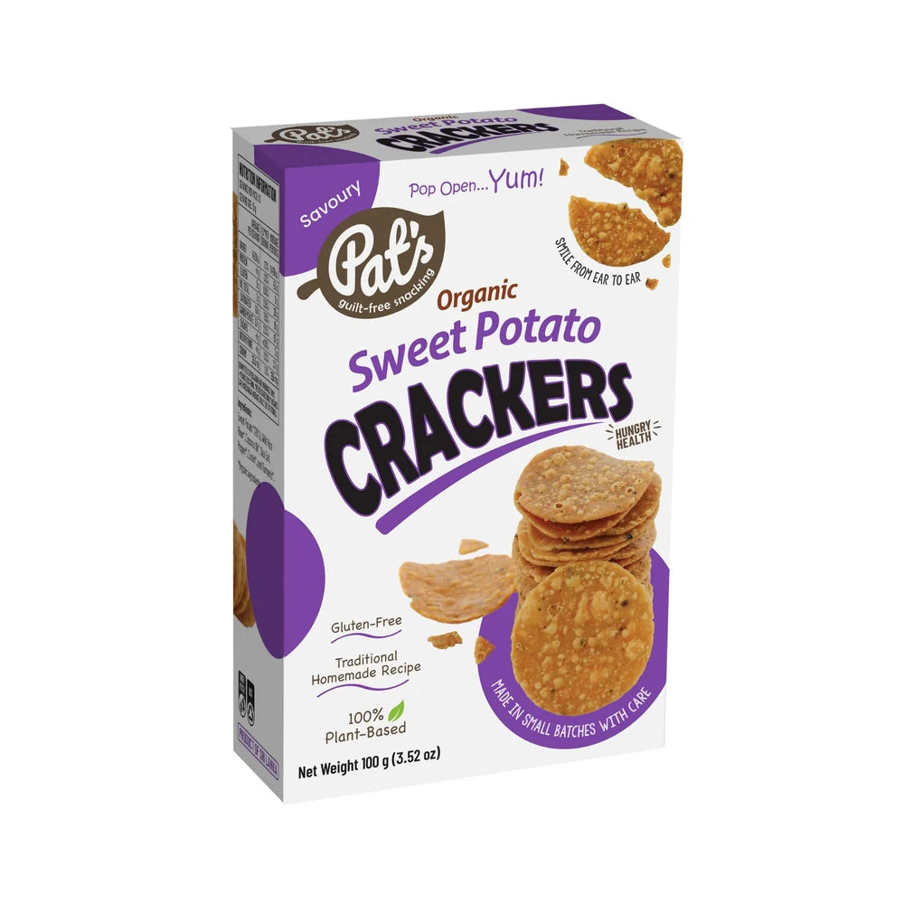 Pat's Organic Sweet Potato Crackers 100g