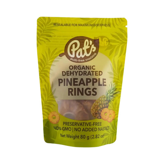 Pat's Organic Pineapple Rings 80g