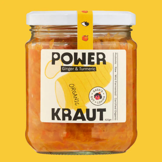 Gaga's Organic Powerkraut Ginger & Turmeric Sauerkraut 420g