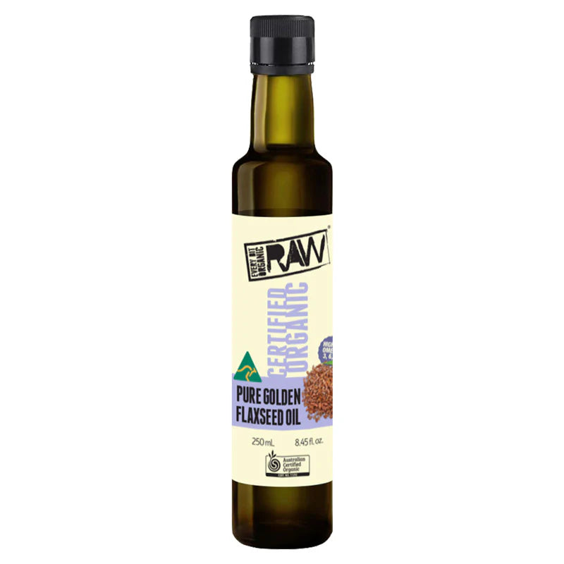 Every Bit Organic RAW Pure Golden Flaxseed Oil 250ml