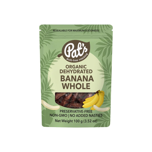 Pat's Organic Whole Bananas 100g