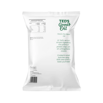Ted's Good Oil Olive Oil Potato Chips Rosemary & Garlic 130g
