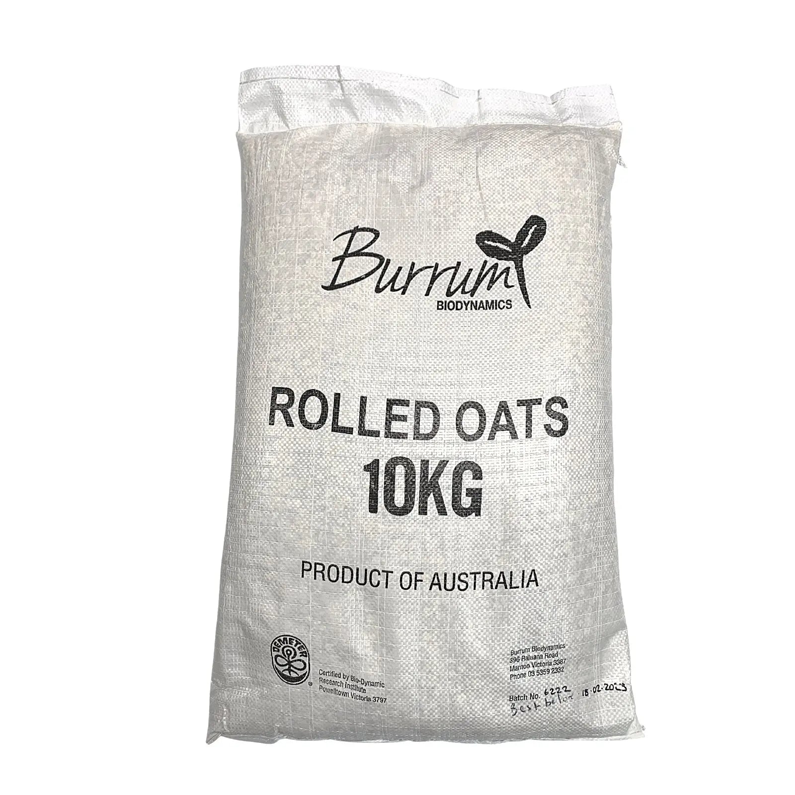 Burrum Biodynamics Biodynamic Oats Rolled 10kg Camberwell Wholefoods Burrum Biodynamics Biodynamic Oats Rolled 10kg Camberwell Wholefoods