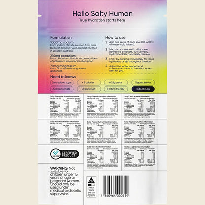 Sodii Everyday Hydration Salts Mixed Flavour 8 Pack